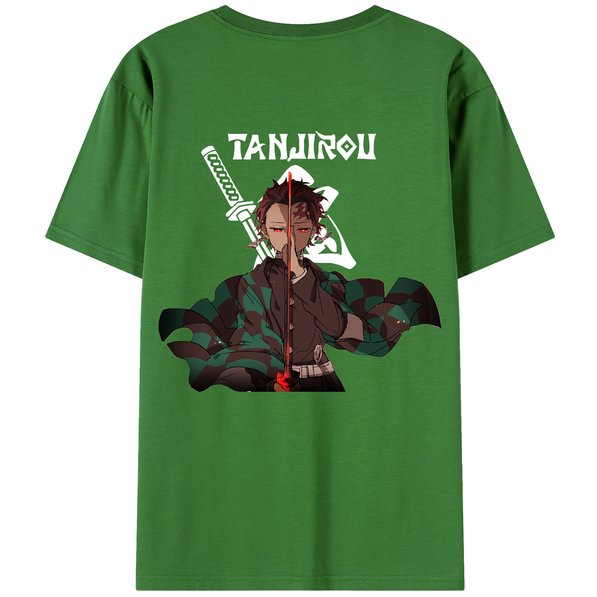 （画像用） 鬼滅の刃 竈門 炭治郎／かまど たんじろう Kamado Tanjirou レディース半袖Tシャツ(バックプリント)